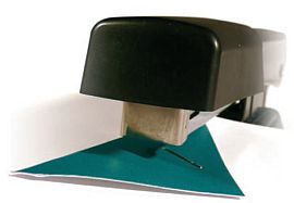 Stapler showing use of folded solicitors' corner