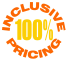 100% inclusive pricing logo
